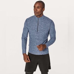 Lululemon Surge Warm 1/2 Zip Ocean Blue Size Medium